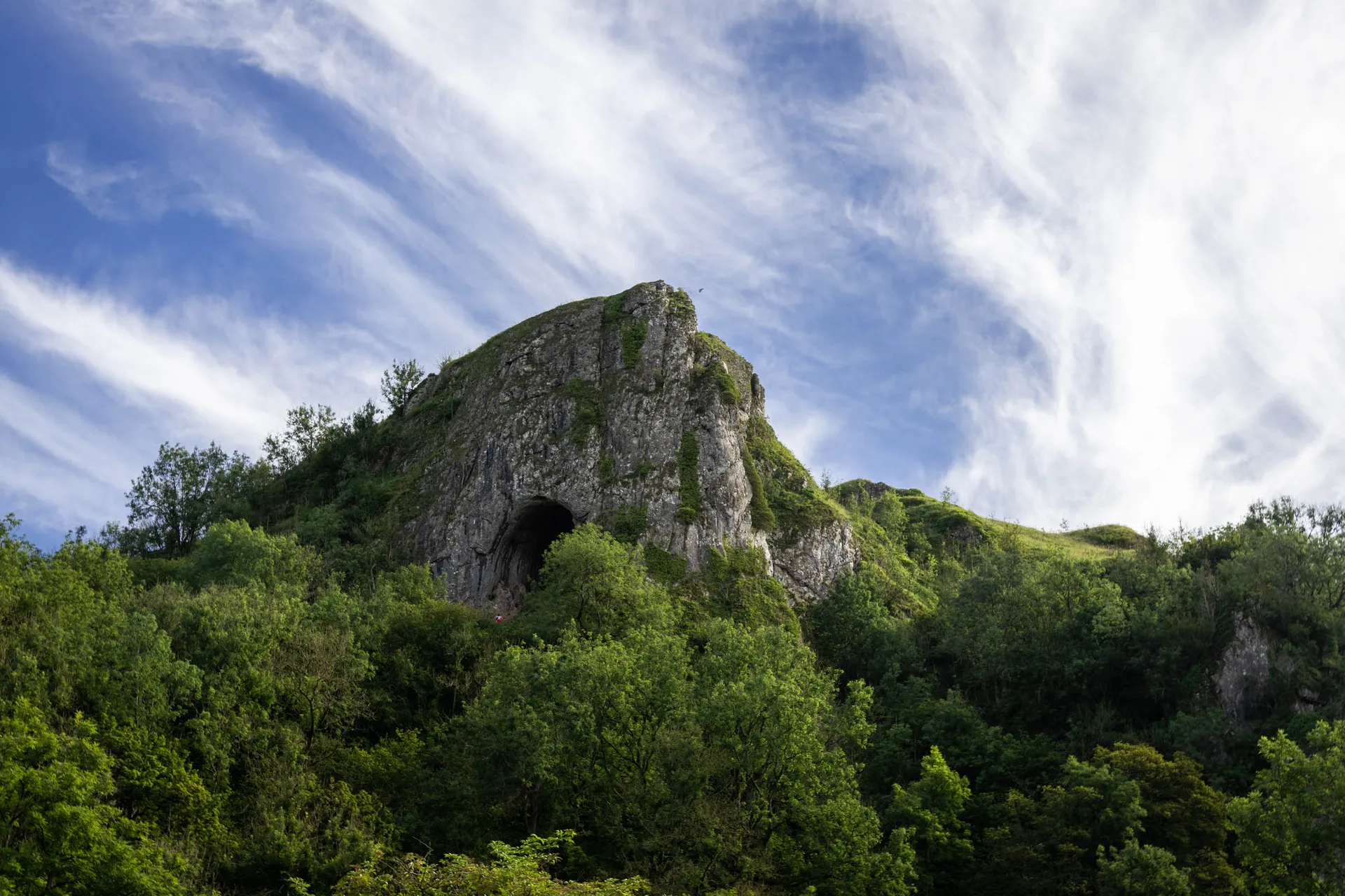 View from Thor's Cave across the Manifold Valley